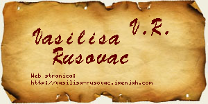 Vasilisa Rusovac vizit kartica